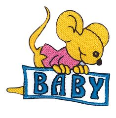 Vyšívané nažehlovací obrázky velké - baby